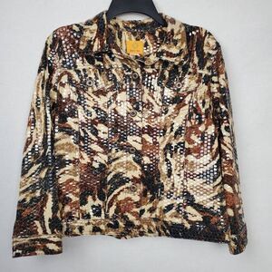 Ruby Rd. Small animal print Jacket